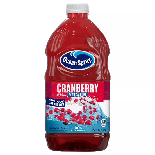 Ocean Spray Juice Cocktail, with Calcium, Cranberry, 64 fl. oz. bottle