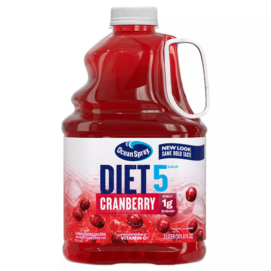 Ocean Spray Juice, Cranberry, Diet 5, 101.4 fl. oz. bottle