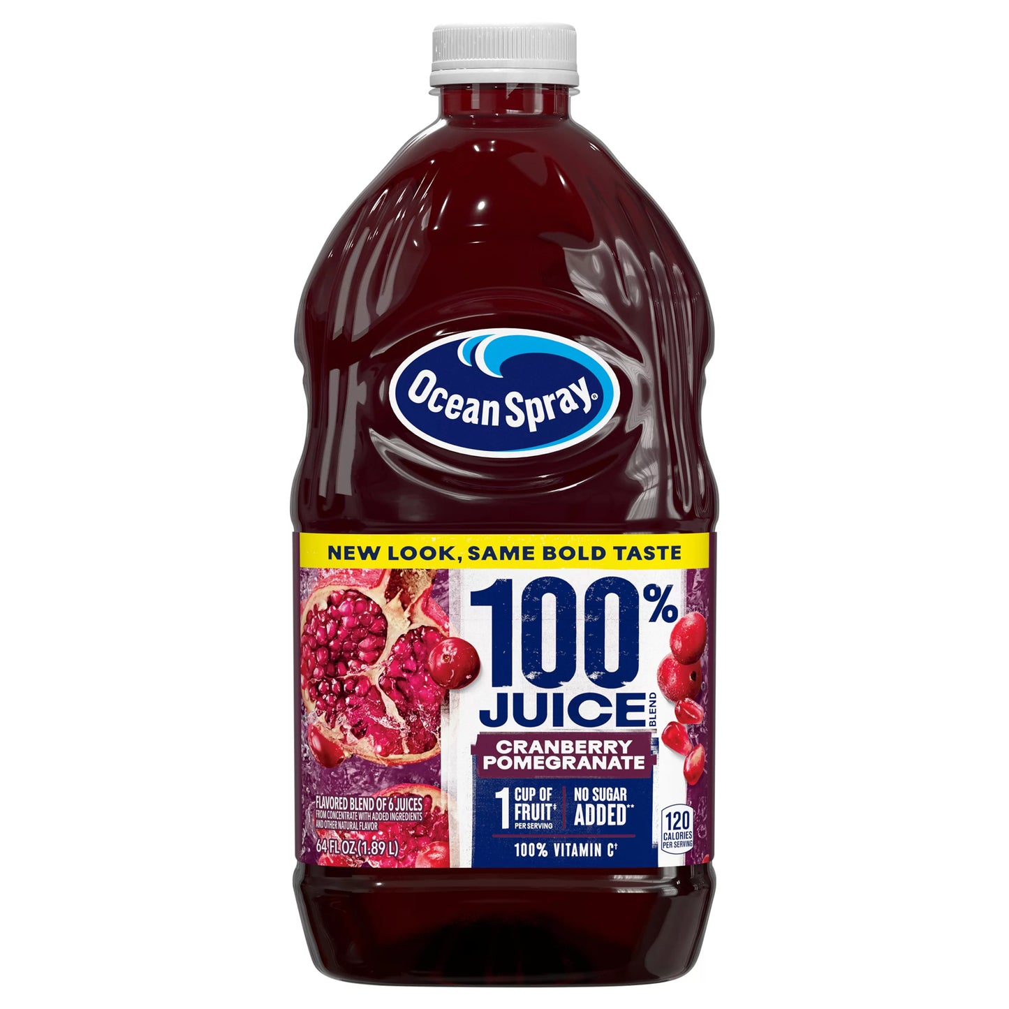 Ocean Spray 100% Juice, Cranberry Pomegranate, 64 fl. oz. bottle