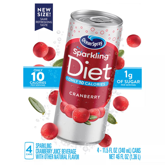 Ocean Spray Juice Beverage, Cranberry, Sparkling, Diet, 46 fl. oz. bottle