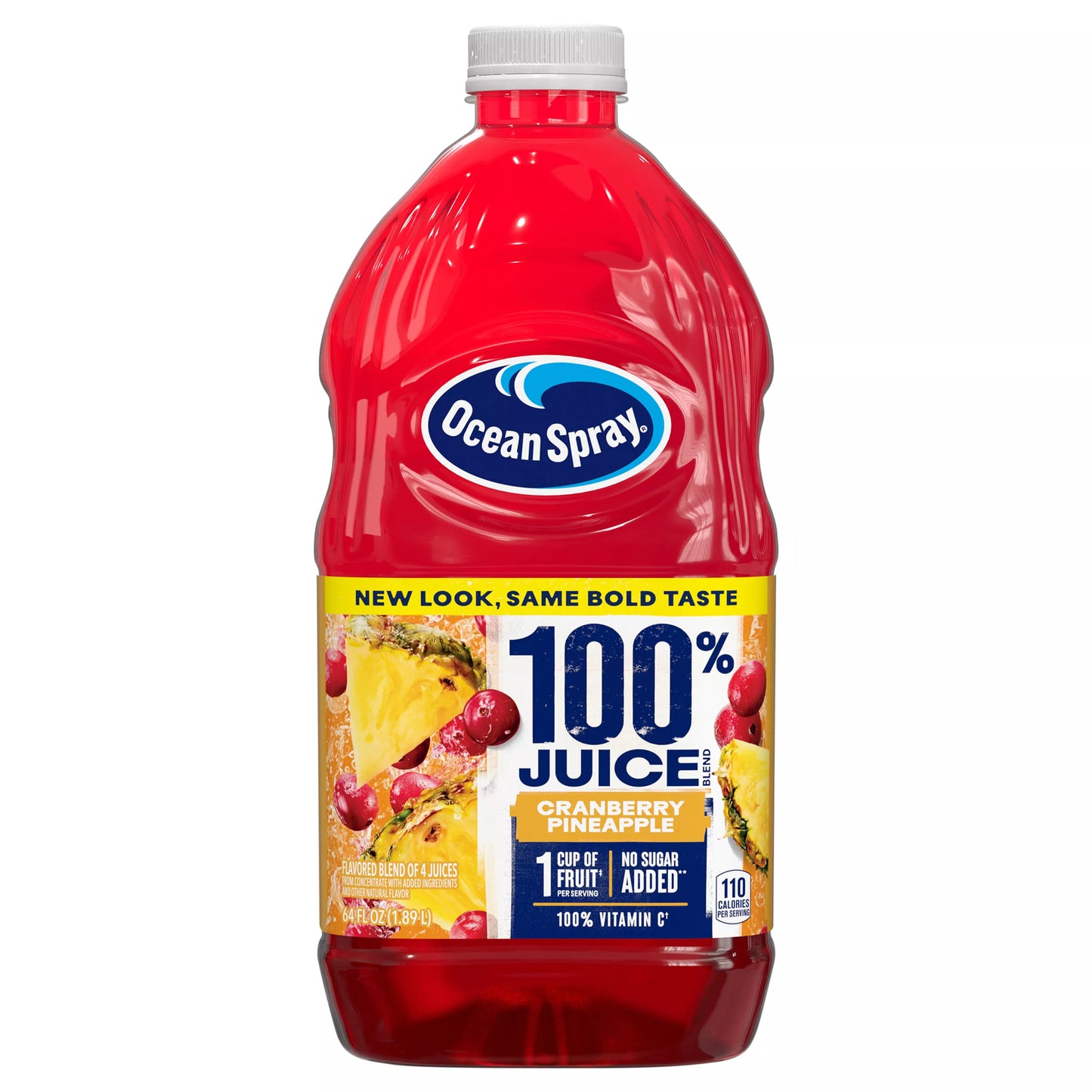 Ocean Spray 100% Juice, Cranberry Pineapple, 64 fl. oz. bottle
