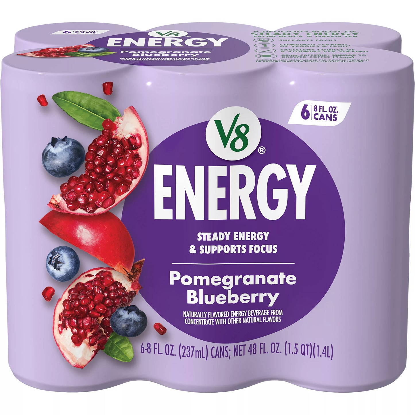 V8 Energy Pomegranate Blueberry Energy Drink, 48 fl. oz.