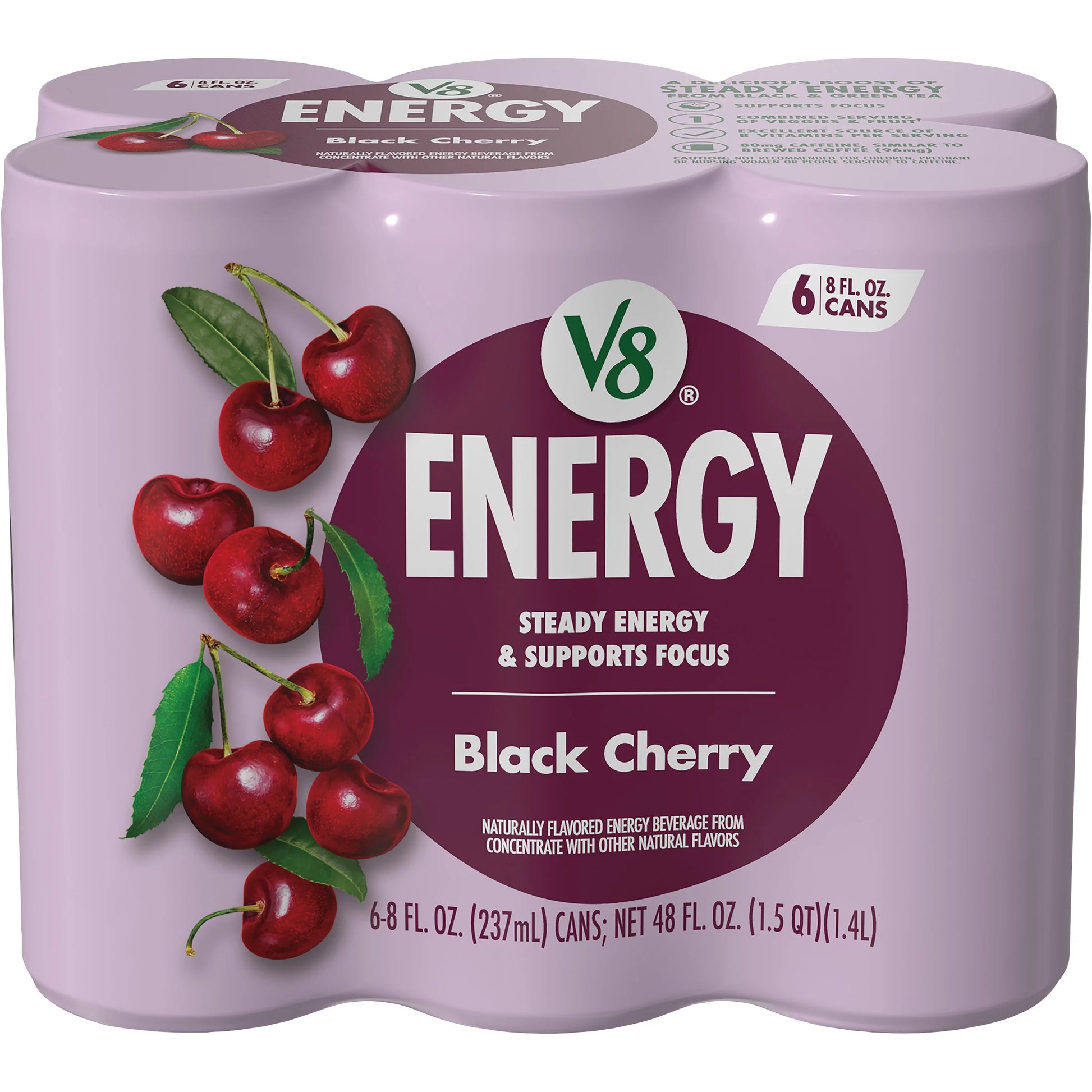 V8 Energy Black Cherry Energy Drink, 48 fl. oz.