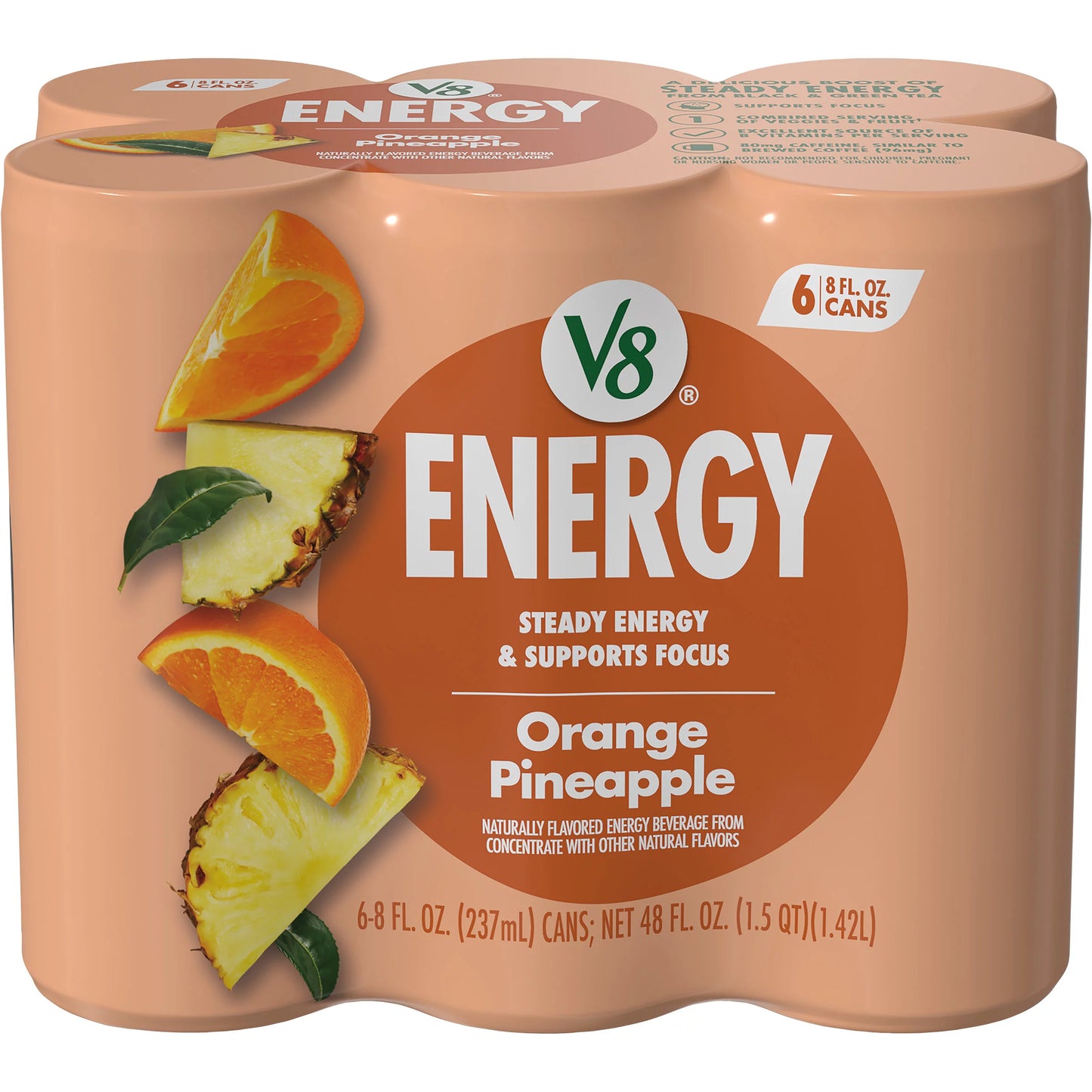 V8 Energy Orange Pineapple Energy Drink, 48 fl. oz.