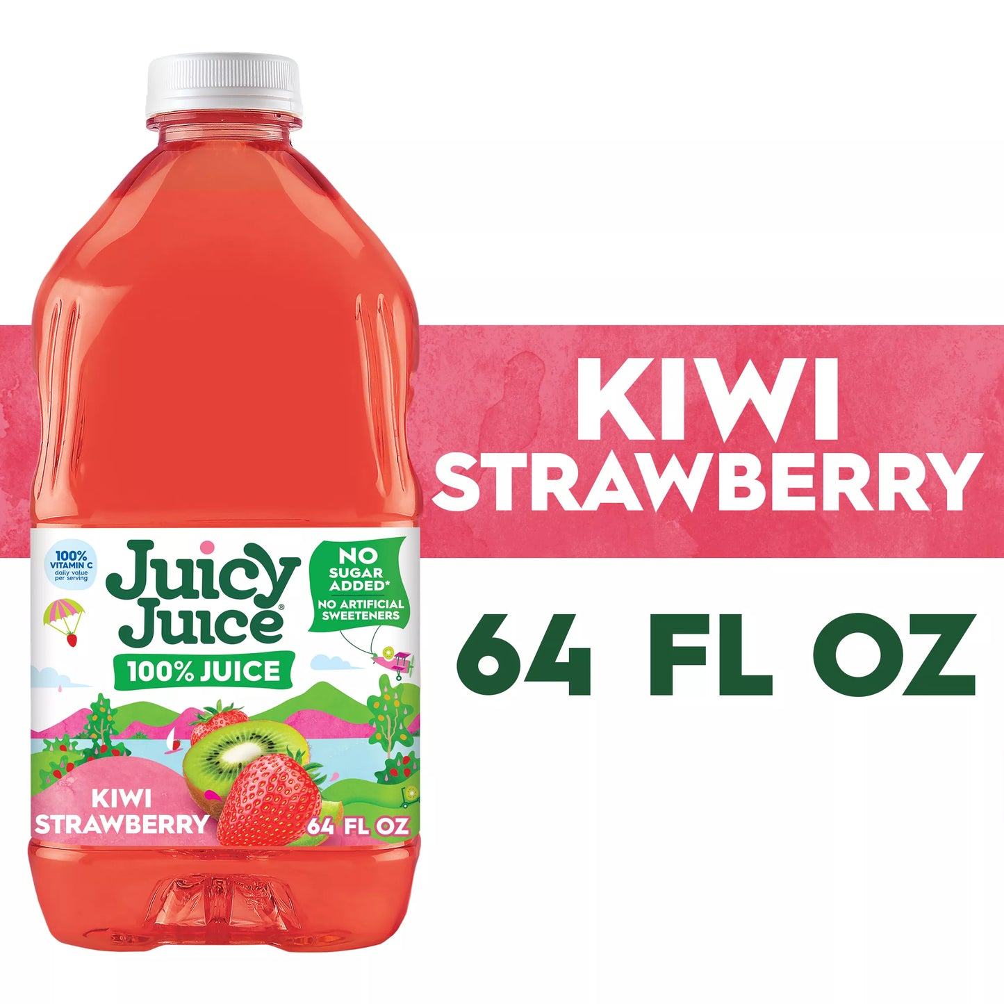 Juicy Juice 100% Kiwi Strawberry Juice, 64 fl. oz. Bottle
