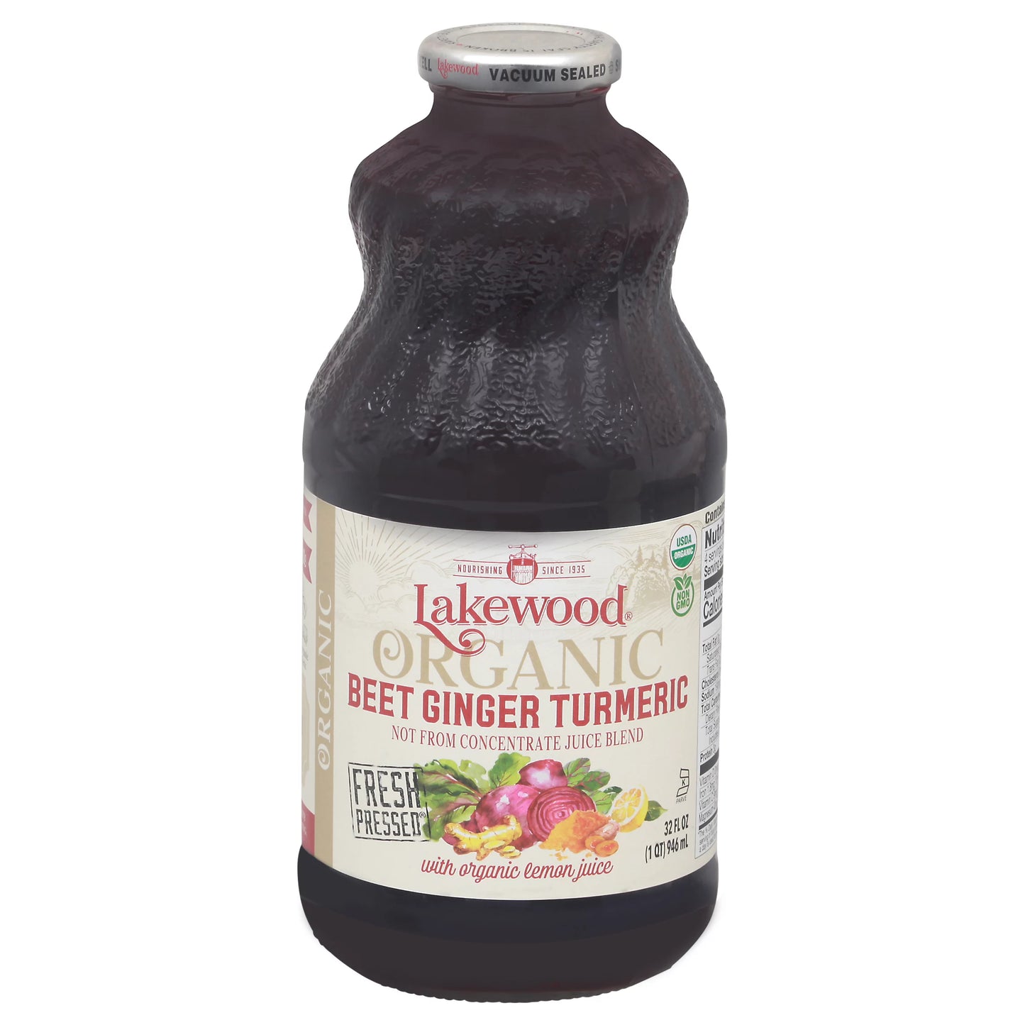 Lakewood Juice, Organic, Beet Ginger Turmeric, 32 fl. oz.