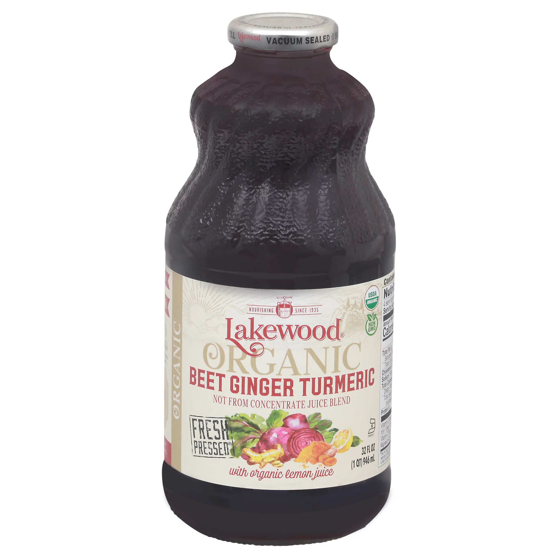 Lakewood Juice, Organic, Beet Ginger Turmeric, 32 fl. oz.