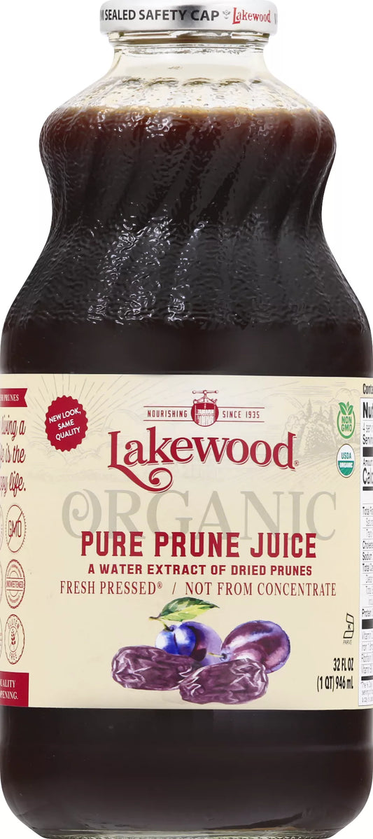 Lakewood Juice, Organic, Pure Prune, Fresh Pressed, 32 fl. oz.