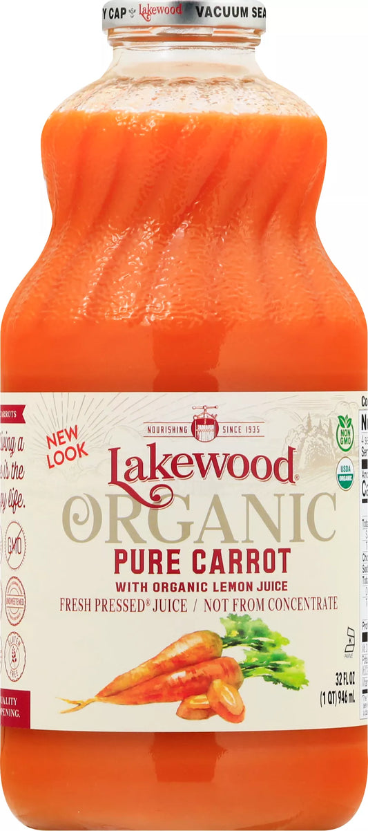 Lakewood Pressed Juice, Organic, Pure Carrot, 32 fl. oz.