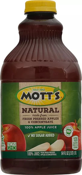 Mott's 100% Juice, Apple, Natural, 64 fl. oz.