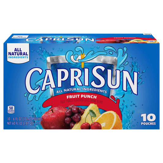 Capri Sun Fruit Punch Juice Drink Blend, 60 fl. oz. Capri Sun beverage package