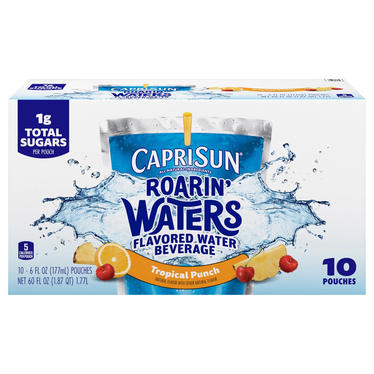 Capri Sun Roarin' Waters Tropical Punch Flavored Water Beverage, 60 fl. oz. Capri Sun beverage package