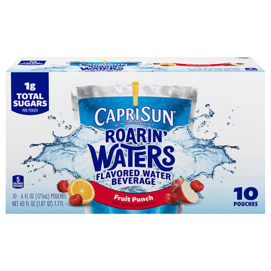 Capri Sun Roarin' Waters Fruit Punch Flavored Water Beverage, 60 fl. oz. Capri Sun beverage package