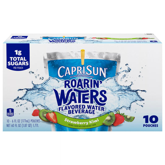 Capri Sun Roarin' Waters Strawberry Kiwi Flavored Water Beverage, 60 fl. oz. Capri Sun beverage package