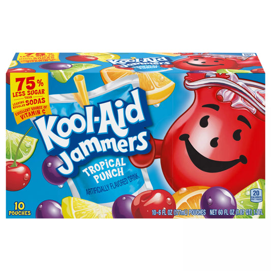 Kool-Aid Jammers Tropical Punch Drink, 60 fl. oz. Kool-Aid Jammers package