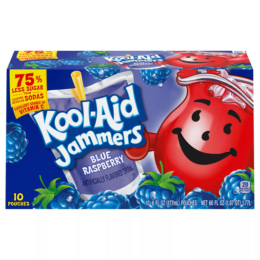 Kool-Aid Jammers Blue Raspberry Drink, 60 fl. oz. Kool-Aid Jammers package