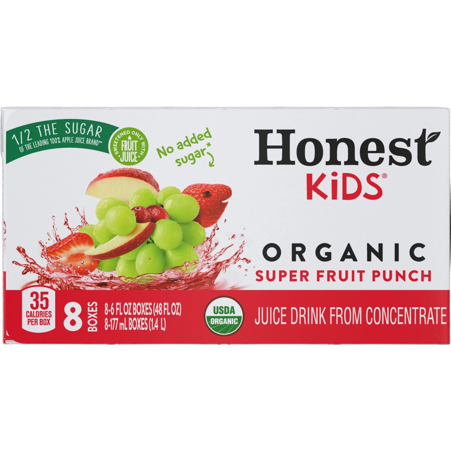 Honest Super Fruit Punch Juice Drink Cartons, 48 fl. oz. package
