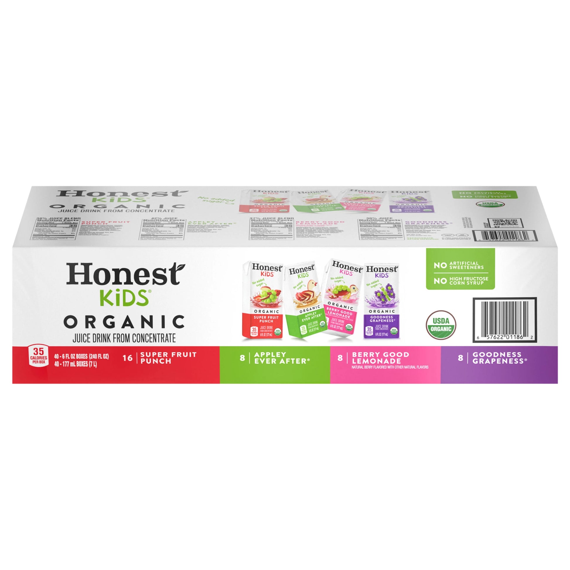 Honest Kids Organic Assorted Juice Drink from Concentrate, 240 fl. oz. package