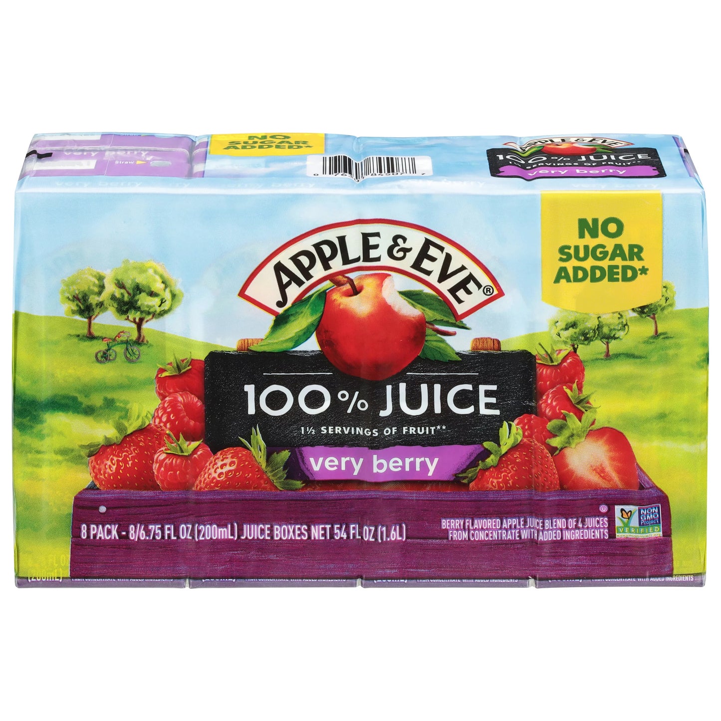Apple & Eve 100% Juice, No Sugar Added, Verry Berry, 54 fl. oz. package