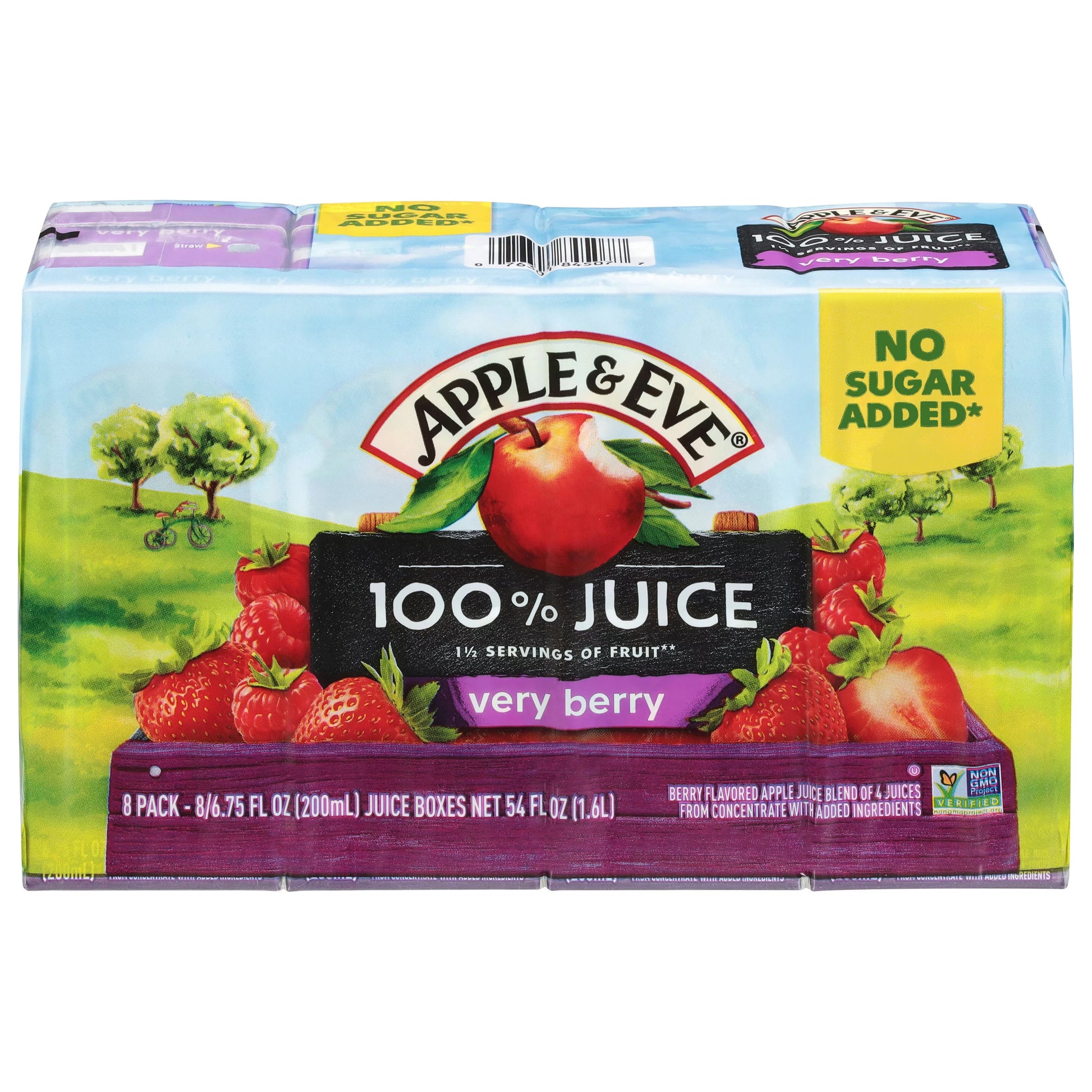 Apple & Eve 100% Juice, No Sugar Added, Verry Berry, 54 fl. oz. package