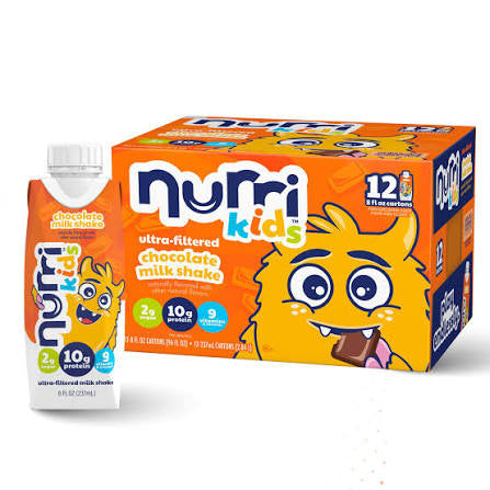 Nurri Kids 10g Protein Ultra-Filtered Milk Shake, Chocolate, 8 fl. oz., 12 pk., 96 fl. oz. total product package