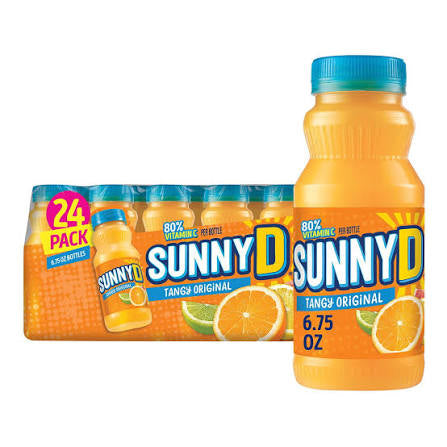 SunnyD Tangy Original Orange Flavored Citrus Punch, 6.75 fl. oz., 24 pk.