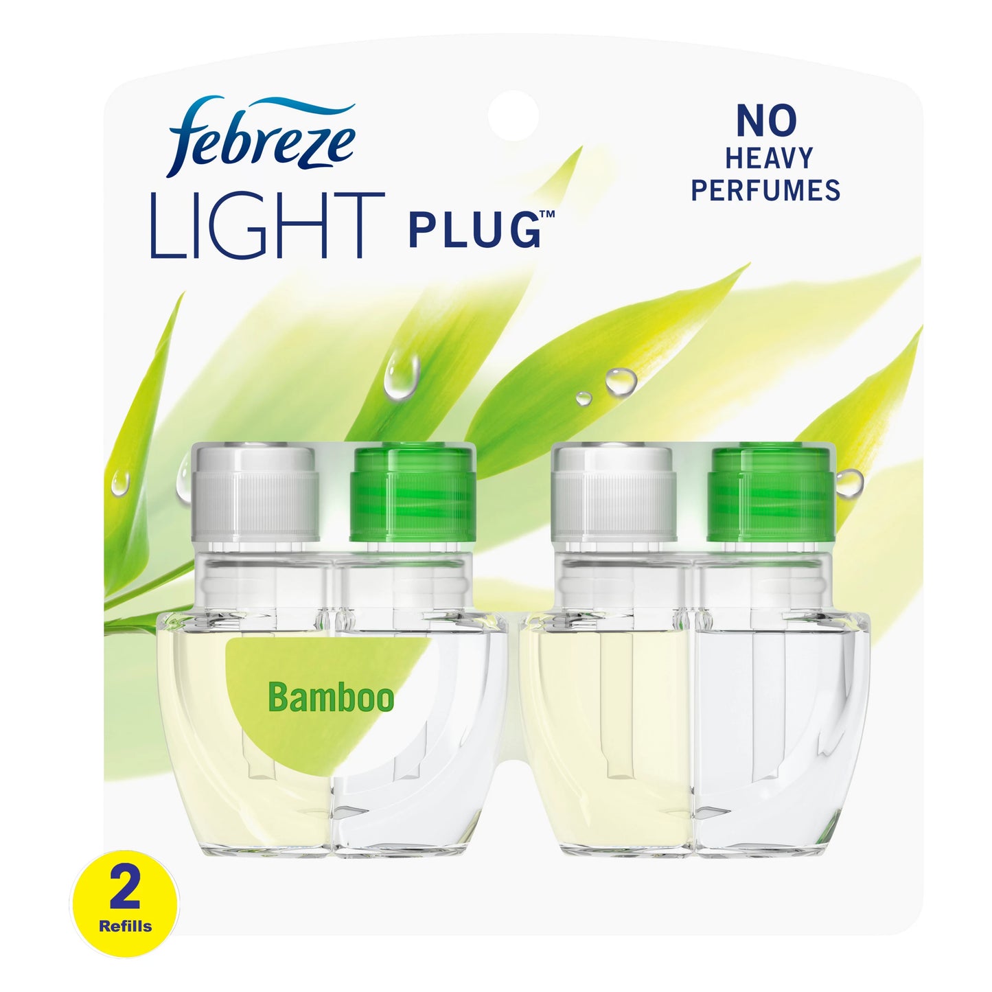 Febreze Light Plug In Air Freshener Scented Oil Refill Light Bamboo 1.75 fl. oz.