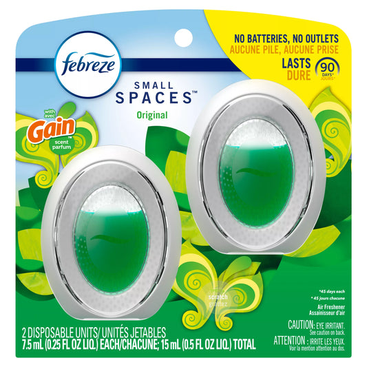 Febreze Small Spaces Air Freshener, Odor-Fighting, Gain Scent 0.5 fl. oz.