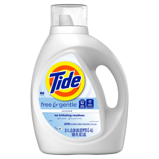 Tide Free & Gentle Liquid Laundry Detergent 105 fl. oz.
