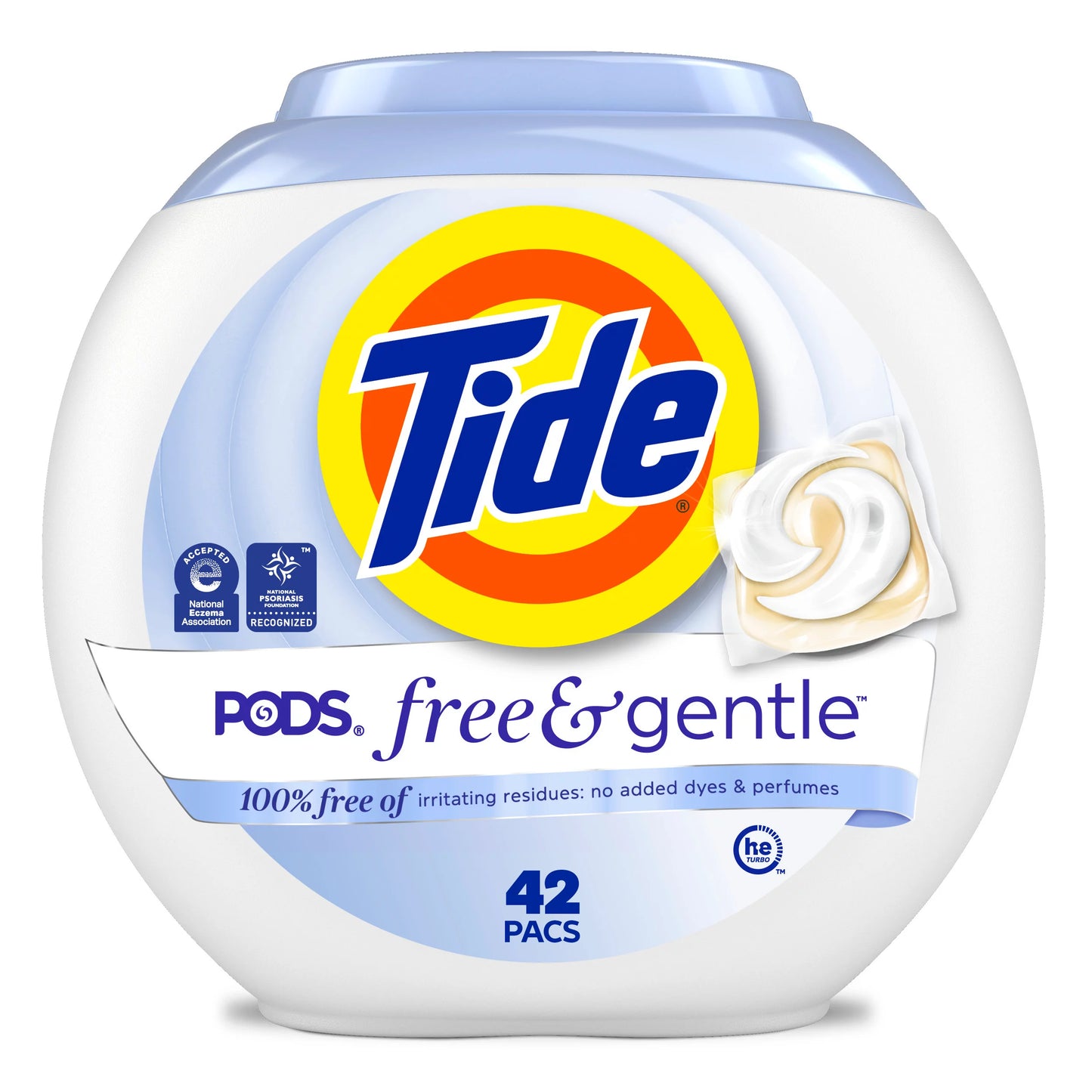 Tide PODS Free & Gentle Liquid Laundry Detergent Soap Pacs 42 ct.