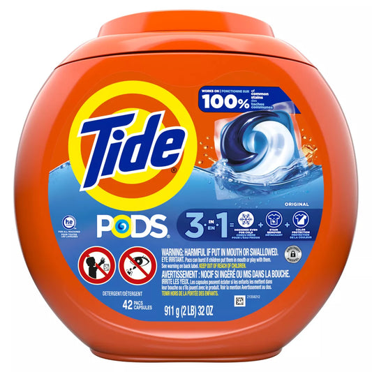 Tide Fabric care PODS Laundry Detergent Pacs, Original Scent 42 ct.