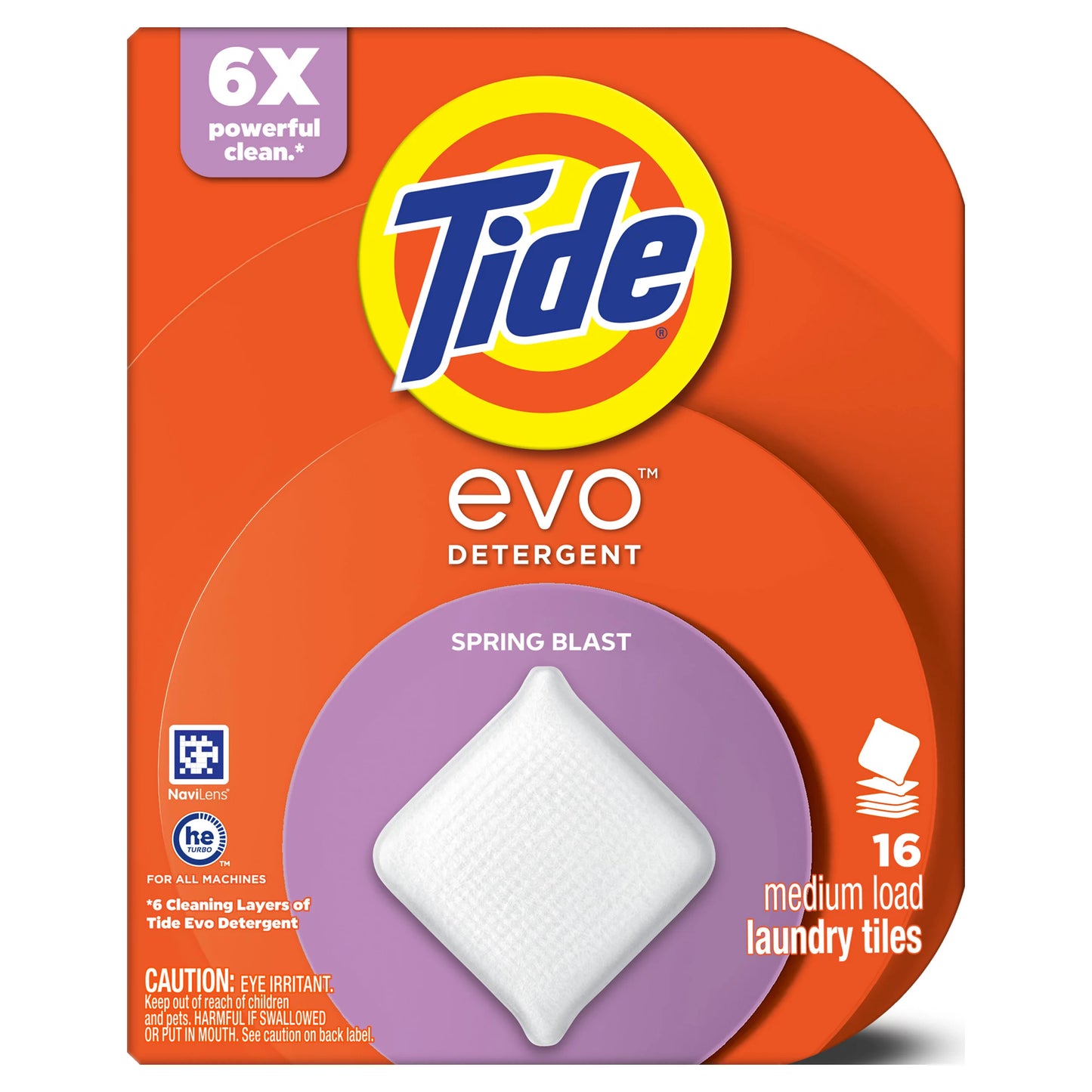 Tide evo Laundry Detergent Tiles, Spring Blast 16 ct.