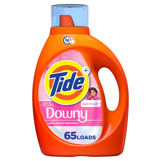 Tide Plus Boost of Ultra Downy Liquid Laundry Detergent, April Fresh Scent 92 fl. oz.
