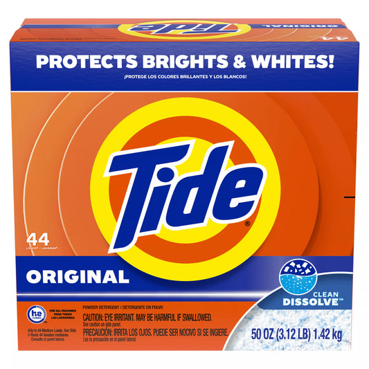 Tide Powder Laundry Detergent, Original, 44 Loads 50 ounce