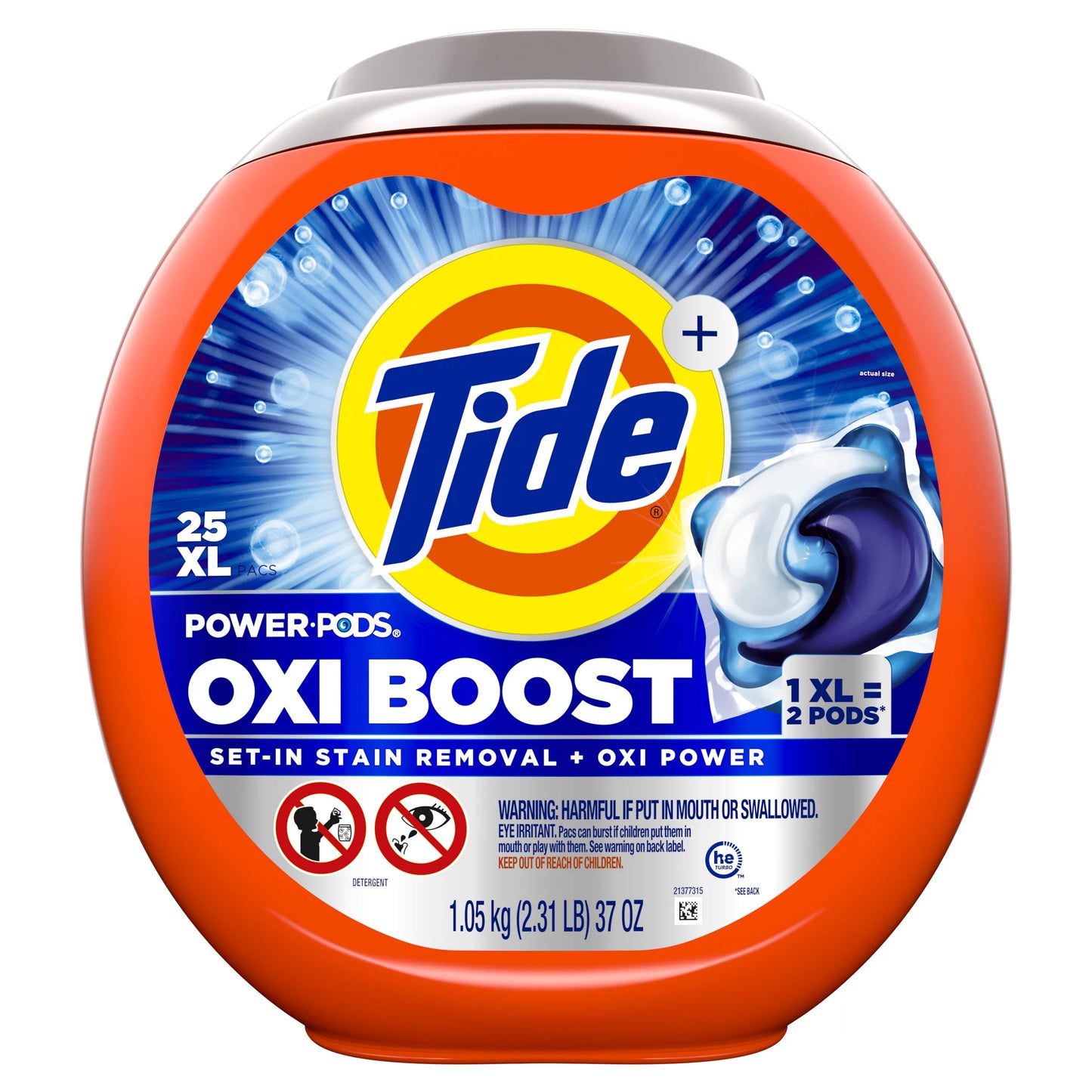 Tide Oxi Boost Power PODS Laundry Detergent Pacs 25 ct.