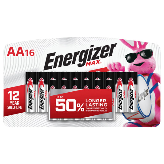 Energizer Max AA16 Batteries 16 each