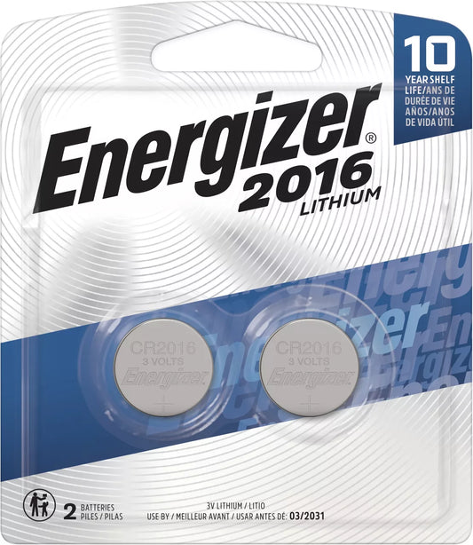 Energizer Batteries, Lithium, 2016 2 each