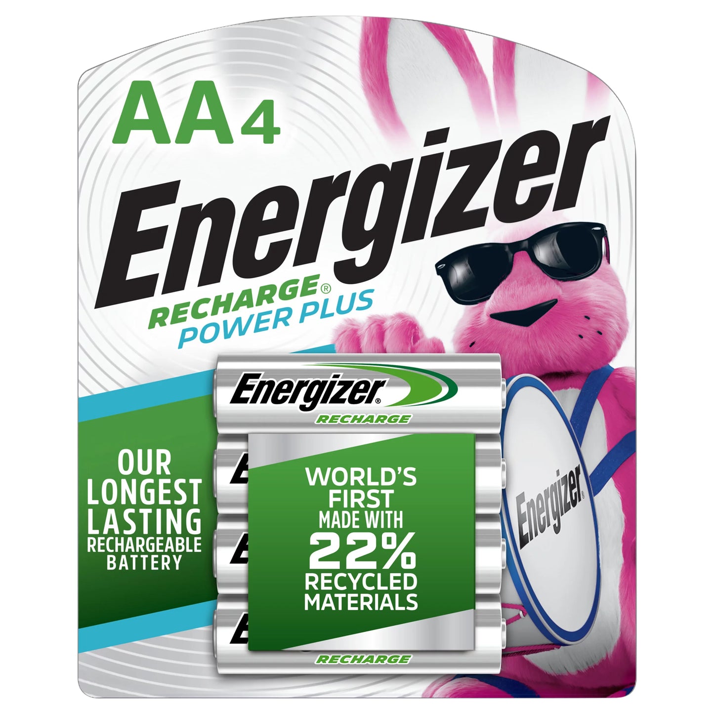 Energizer Recharge AA4 Power Plus Rechargeable Batteries 4 each