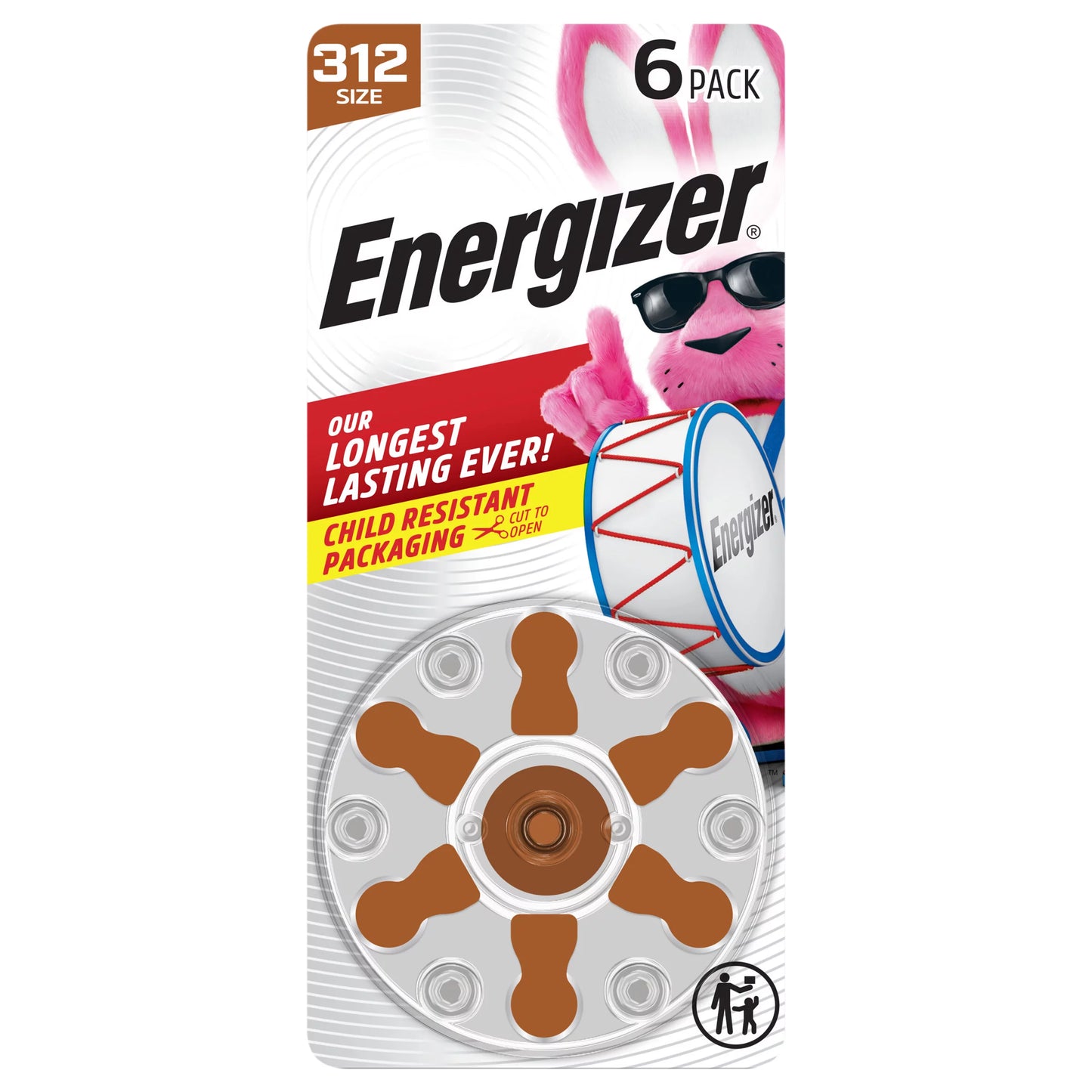 Energizer Size 312 Batteries 6 ct.