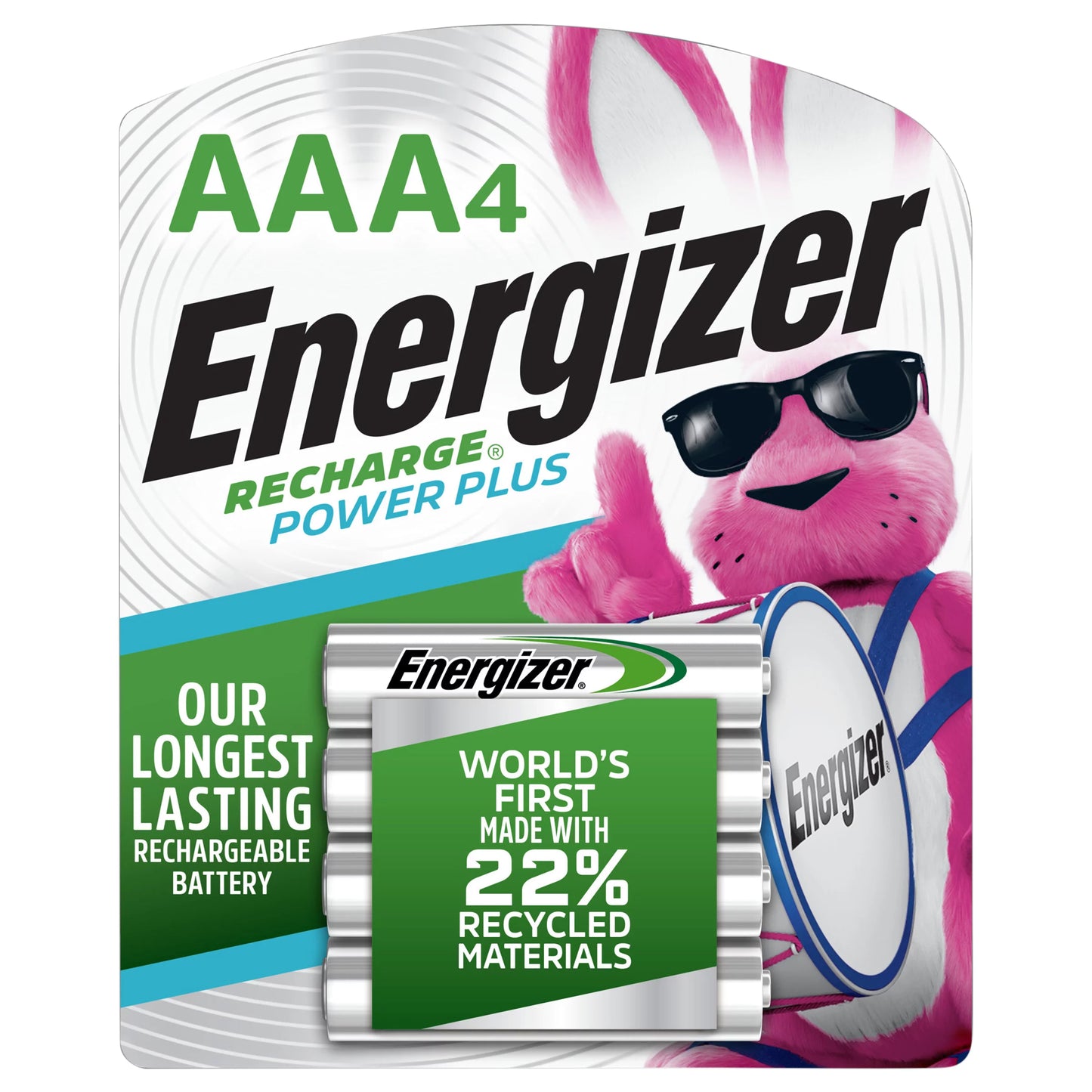 Energizer Recharge AAA Power Plus Rechargeable Batteries 4 each
