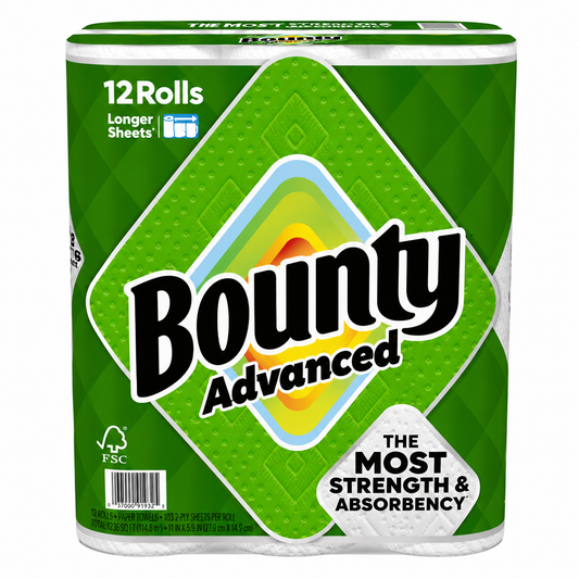 Bounty Advanced Paper Towels, 2-Ply, 103 Sheets, 12-count