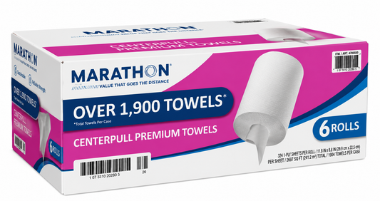 Marathon Centerpull Towel, 1-Ply, 324 Sheets, 6-count