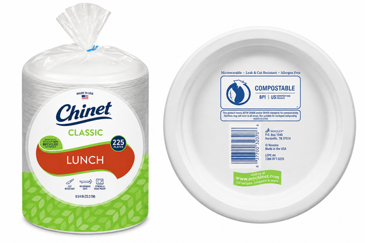 Chinet Classic Lunch 8-3/4" Paper Plate, 225-count