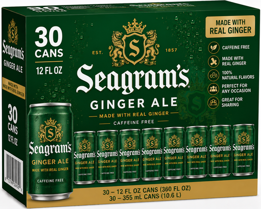 Seagram's Ginger Ale (30 ct, 12 oz)