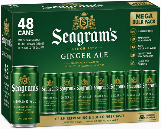 Seagram's Ginger Ale Mega Bulk Pack (48 ct, 12 oz)