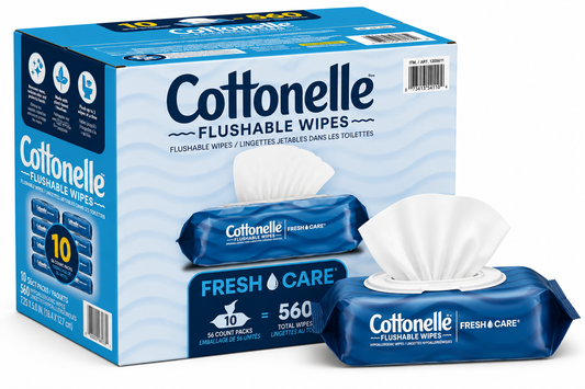 Cottonelle Fresh Care Flushable Wipes, 560 Wipes