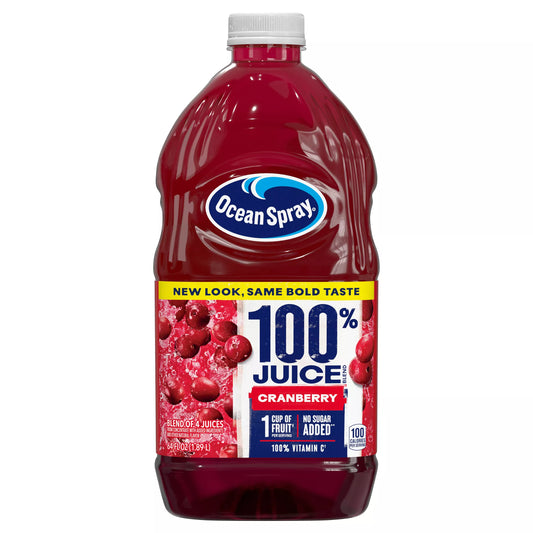 Ocean Spray 100% Juice, Cranberry, 64 fl. oz.
