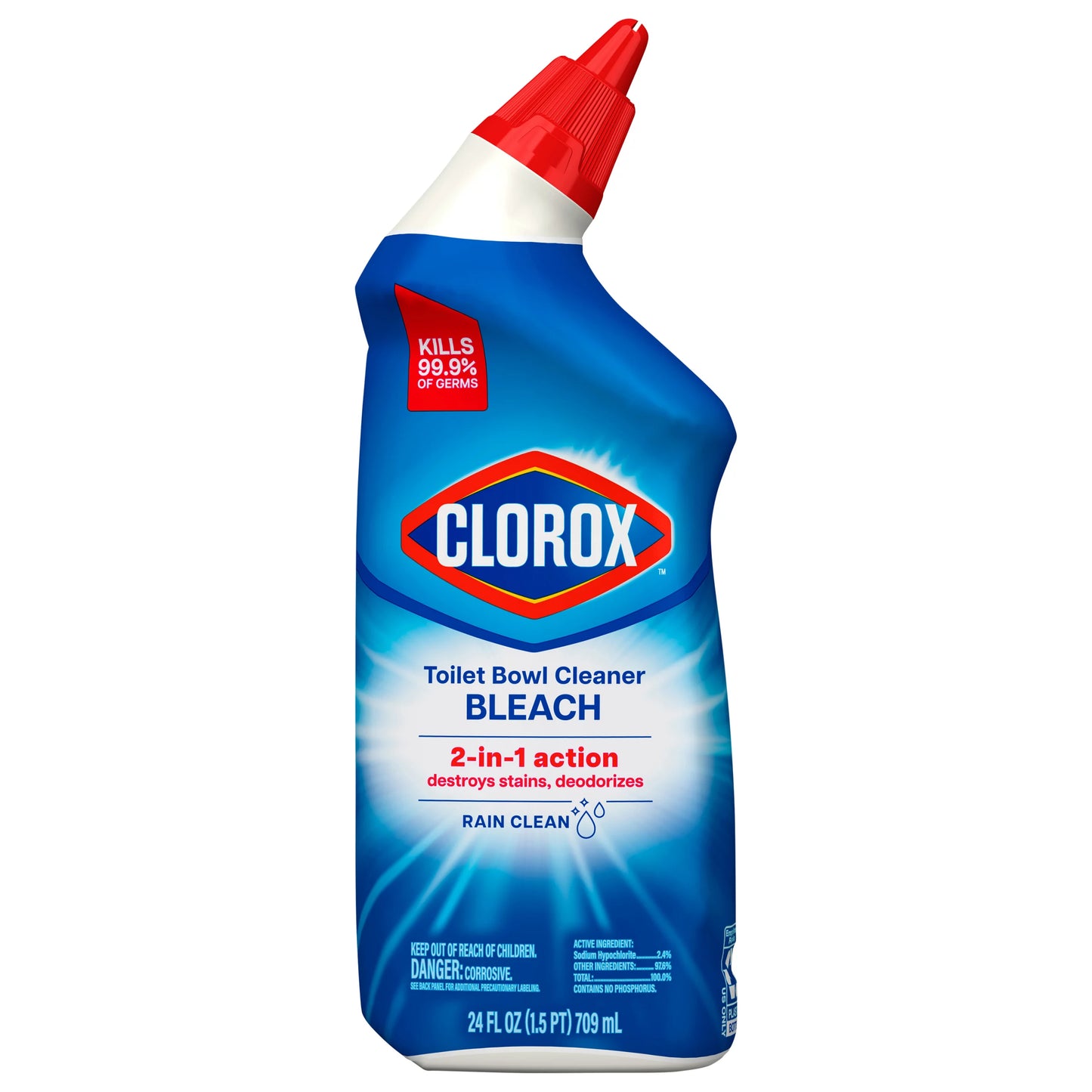 Clorox Bleach Rain Clean Toilet Bowl Cleaner 24 fl. oz.