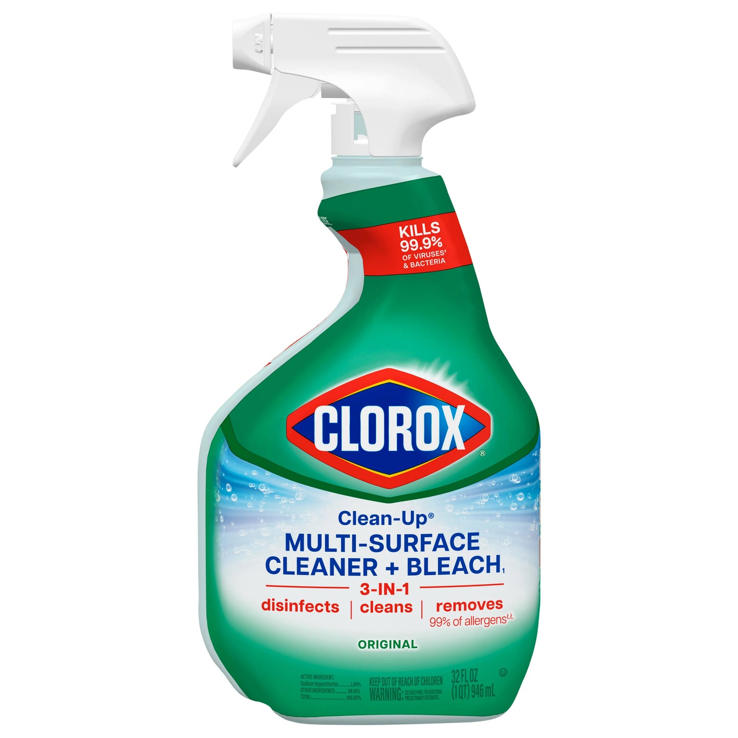 Clorox Clean-Up Cleaner + Bleach, Original, Multi-Surface 32 fl. oz.