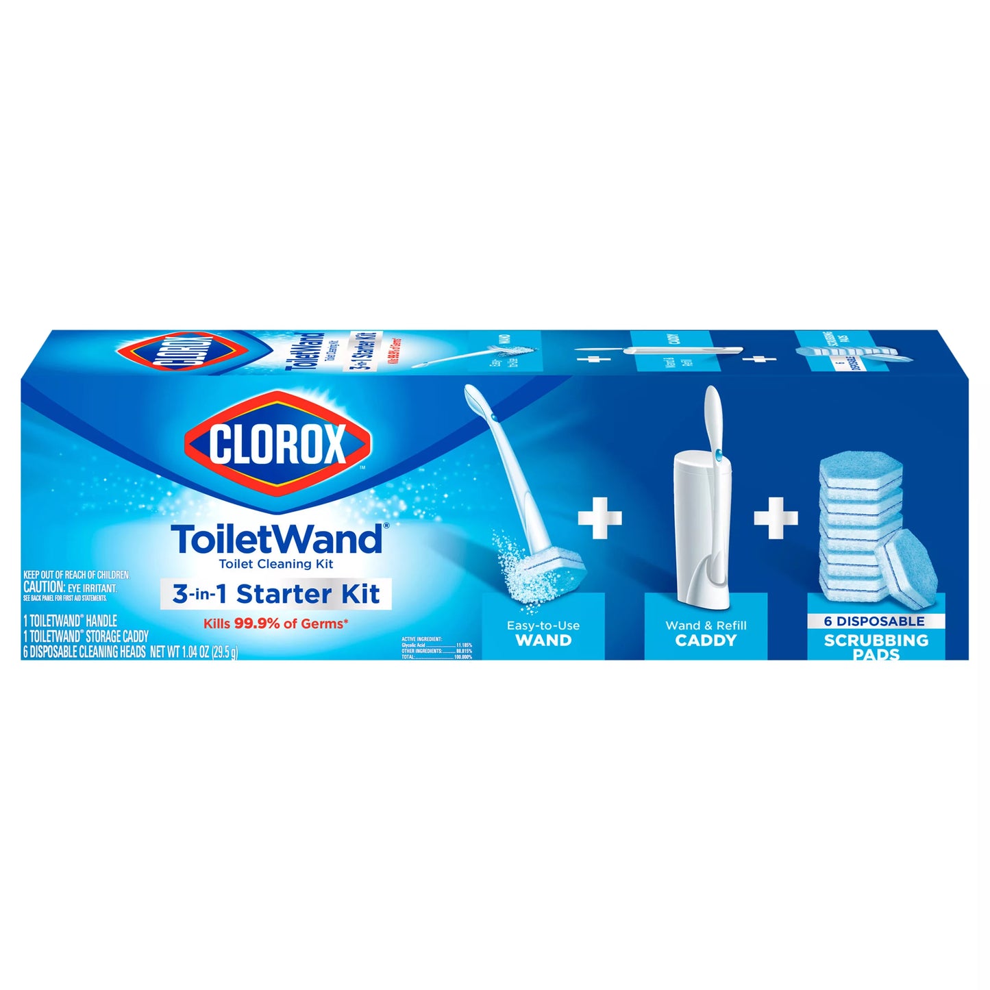 Clorox ToiletWand Toilet Cleaning Kit, 3-in-1 Starter Kit 1 each
